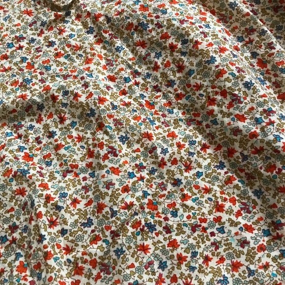 Cotton Ditsy Floral Peasant Blouse, Size 2X - Picture 9 of 11